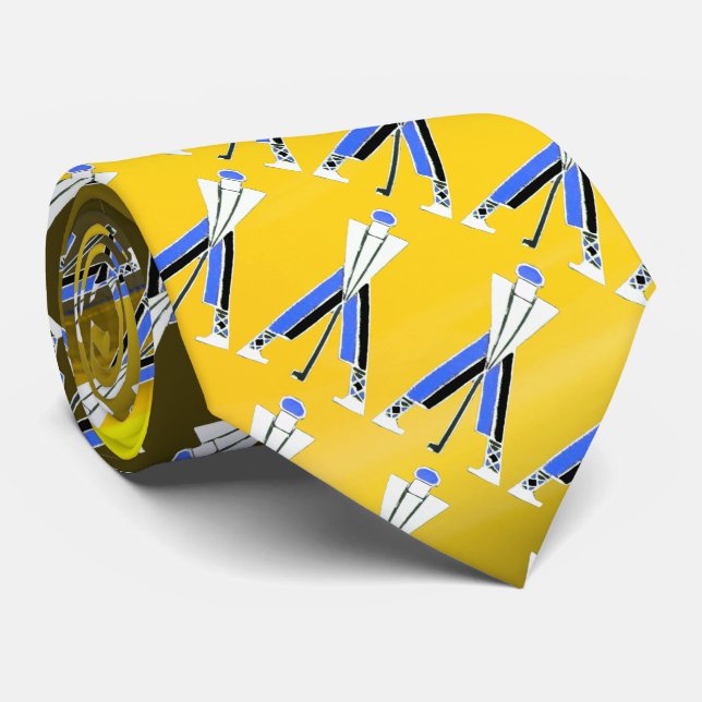 STYLISERAD VITA GULT BLUE GOLFER,GOLF PLAYERS SLIPS (Rullad)