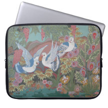 Styliserade duvor i Garden Laptop sleeve