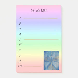 stylish angel Michael on rainbow gradient Post-it Block