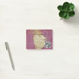 stylish angel of love with qr-code post-it block