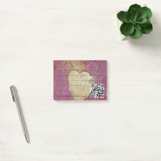 stylish angel of love with qr-code post-it block