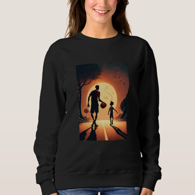 Stylish Basketball Enthusiasts Father and Son Play T Shirt (Framsida)