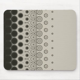Stylish Black circles on White mouse pad Musmatta