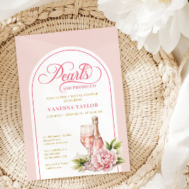 Stylish blush and gold bridal shower invitation inbjudningar