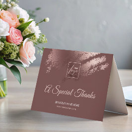 Stylish Bronze Special Thanks Business Gift Card Tack Kort