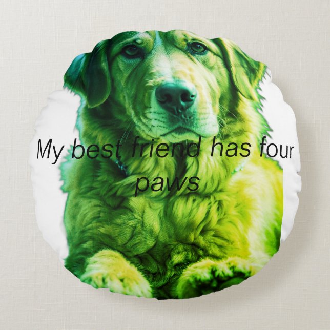 Stylish Comfort with Custom Round Pillows Rund Kudde (Framsidan)