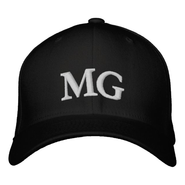 Stylish Custom Monogram Embroidered Baseball Cap Broderad Keps (Framsida)