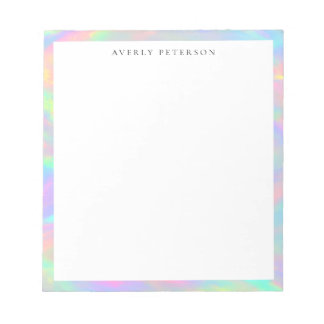 Stylish Cute Pastel Abstract Border Custom Anteckningsblock