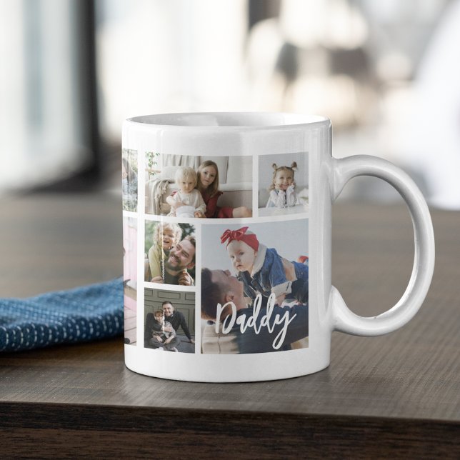 Stylish Daddy 15 Photo Collage Kaffemugg (Skapare uppladdad)
