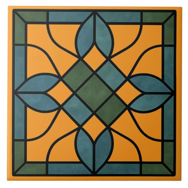 Stylish Decorative Glass-Look Kakelplatta (Framsidan)