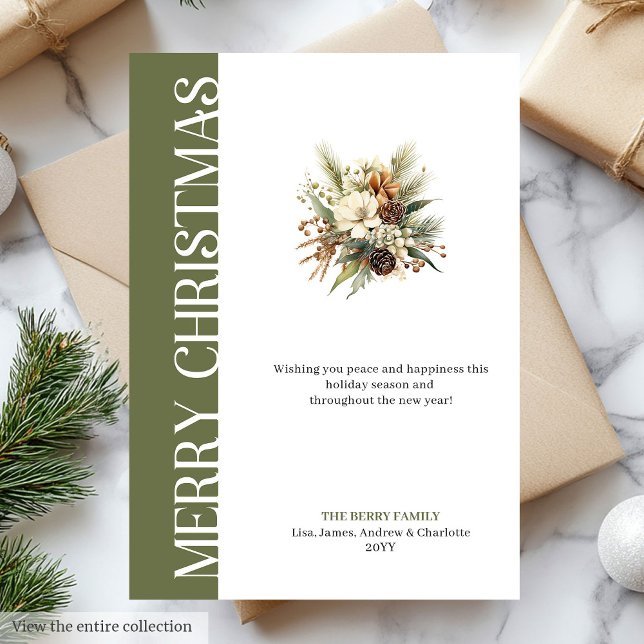 Stylish earthy colors Christmas greeting card Julkort (Stylish earthy colors Christmas greeting card

)
