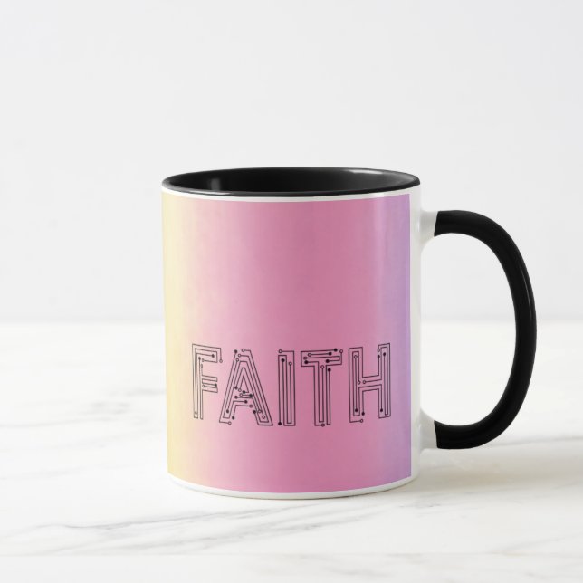 Stylish faith typography coffee mug mugg (Höger)