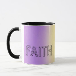 Stylish faith typography coffee mug mugg