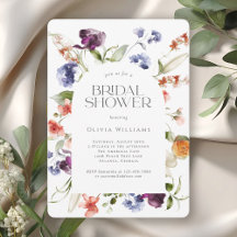 Stylish Fantasy Floral Bridal Shower