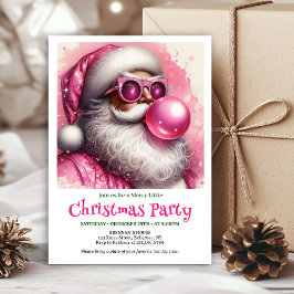 Stylish Funny Santa Sunglasses Christmas Invites Inbjudningar