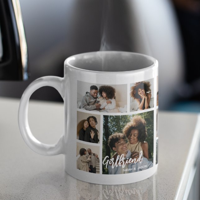 Stylish Girlfriend 15 Photo Collage Kaffemugg (Skapare uppladdad)