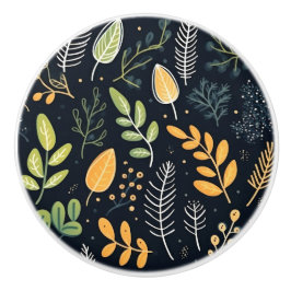 Stylish Green and Yellow Foliage Pattern  Knopp