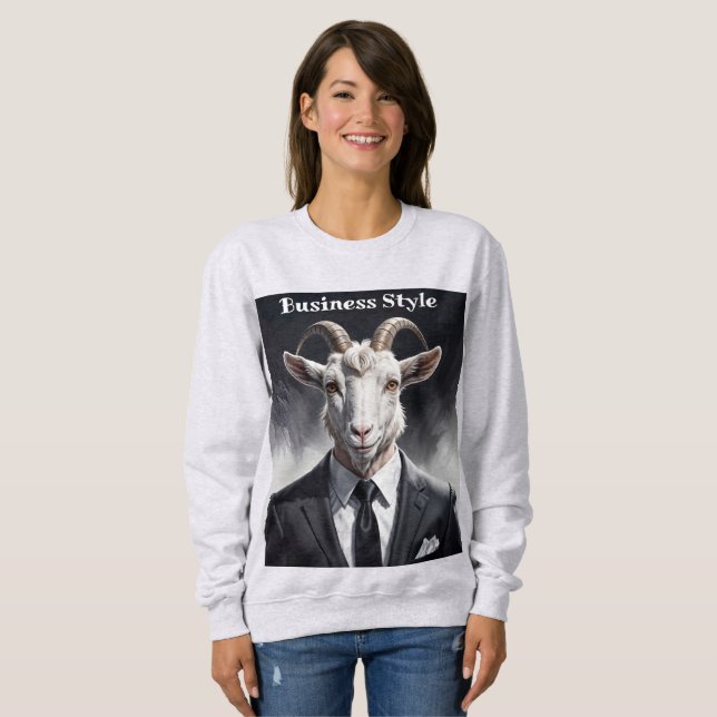 Stylish horned figure in sharp formal attire art t shirt (Hel framsida)