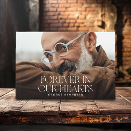 Stylish Lettering Forever in our Hearts' Memorial  Gästböcker