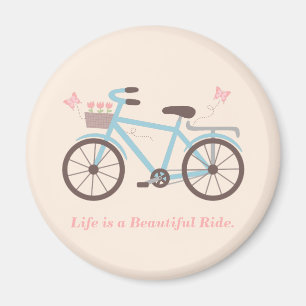 Stylish Life är en vacker resa Citat om cykel Magnet