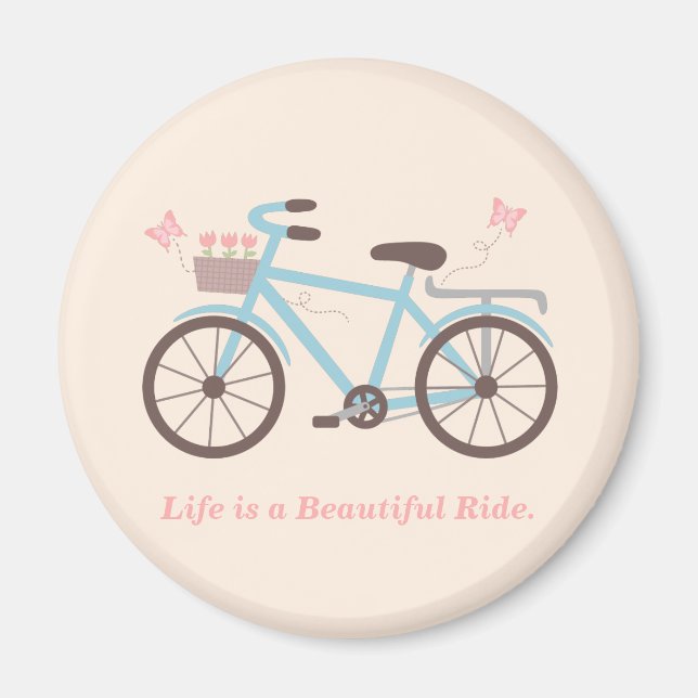 Stylish Life är en vacker resa Citat om cykel Magnet (Framsidan)