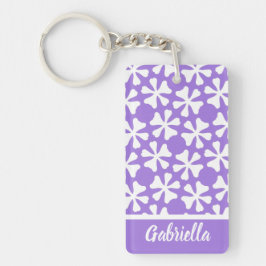 Stylish Lilac Purple and White Geometric Pattern