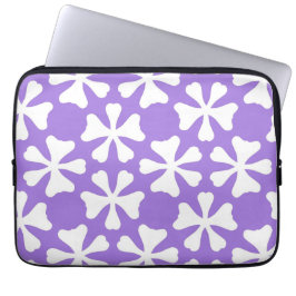 Stylish Lilac Purple and White Geometric Pattern Laptop Fodral