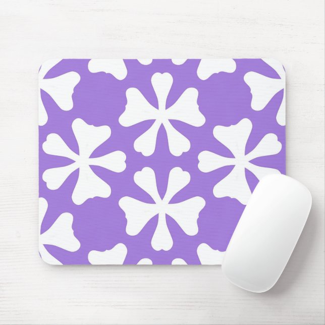 Stylish Lilac Purple and White Geometric Pattern Musmatta (Med mus)
