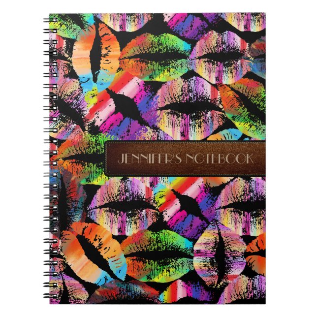 Stylish Lips #20 Anteckningsbok Med Spiral (Framsidan)