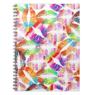 Stylish Lips #22 Anteckningsbok Med Spiral