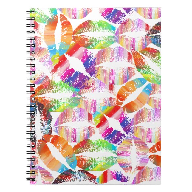 Stylish Lips #22 Anteckningsbok Med Spiral (Framsidan)