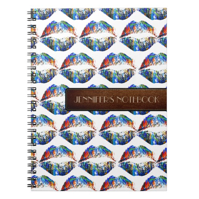 Stylish Lips #30 Anteckningsbok Med Spiral (Framsidan)