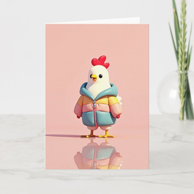Stylish Little Bird Friend Card Kort (Framsida)