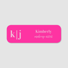 Stylish Makeup Artist Employee Name Badge Namnbricka