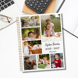 Stylish Modern 6 Photo Collage Appointment Book
