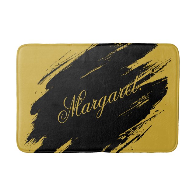 Stylish Modern Bath Mat with Your Custom Name Prin Badrumsmatta (Framsidan)