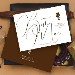 Stylish Modern Best Man Wedding Simple Proposal  Inbjudningar