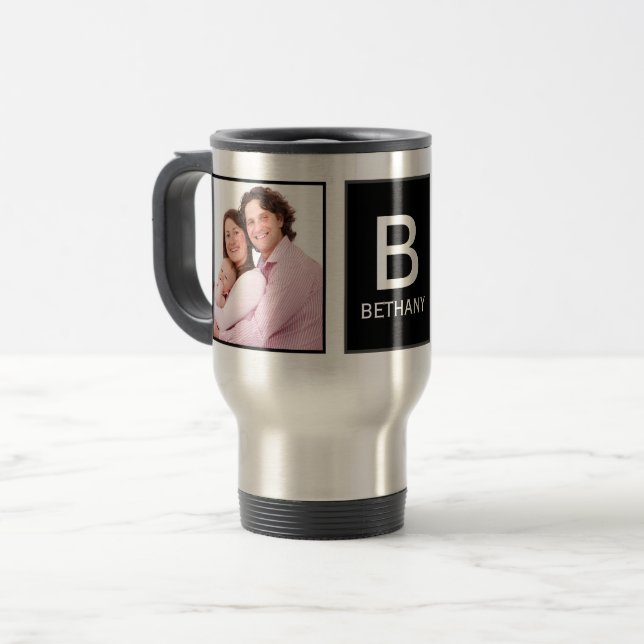 Stylish Modern Custom 2 x Photo Personalised Resemugg (Framsida vänster)