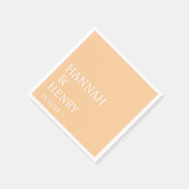 STYLISH MODERN MINIMALIST SCRIPT CUSTOM WEDDING  PAPPERSSERVETT (Hörn)