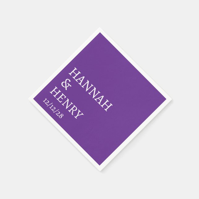 STYLISH MODERN MINIMALIST SCRIPT CUSTOM WEDDING  PAPPERSSERVETT (Hörn)