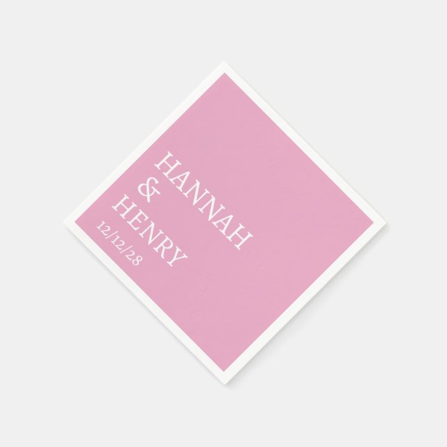 STYLISH MODERN MINIMALIST SCRIPT CUSTOM WEDDING  PAPPERSSERVETT (Hörn)