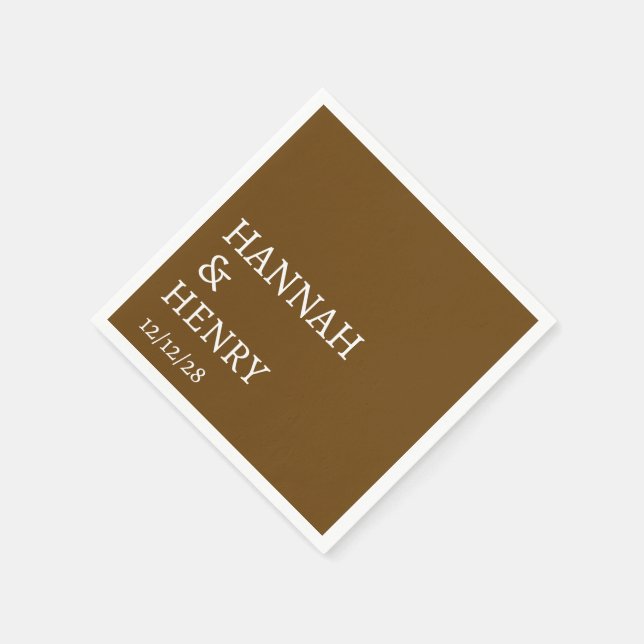 STYLISH MODERN MINIMALIST SCRIPT CUSTOM WEDDING  PAPPERSSERVETT (Hörn)