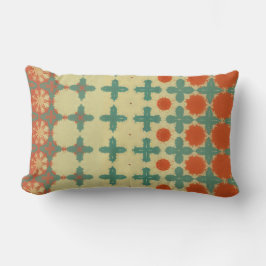 Stylish Modern Orange and Cream throw pillow Lumbarkudde