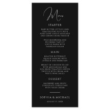 Stylish Modern Script Black And White Wedding
