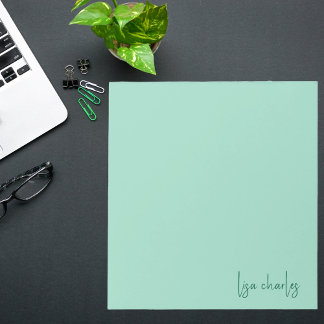 Stylish Modern Trendy Pastel & Green Elegant Anteckningsblock