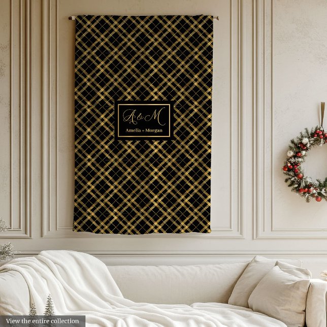 Stylish Monogram Blanket for Bridesmaid Gift Fleecefilt (Stylish Monogram Blanket for Bridesmaid Gift)