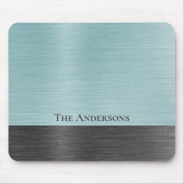 Stylish Monogram Teal Grey Metallic Musmatta