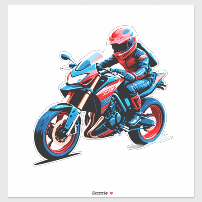 Stylish Motorcycle Rider Klistermärken (Ark)