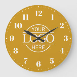 Stylish Mustard Branded Company Business Logo Stor Klocka