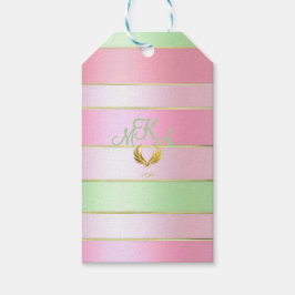 Stylish Pastel Pink and Mint Green  Presentetikett